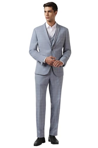 Van Heusen Men's Nylon Three Piece Suit (VHSUFSLFP55076_Grey