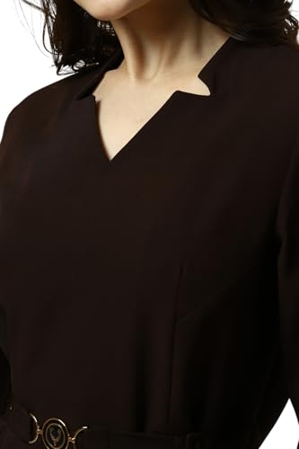 Allen Solly Women Brown Solid Formal Dress