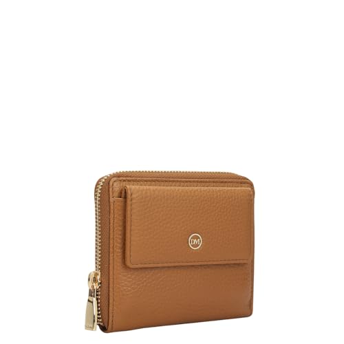 Da Milano Premium Leather Wallet for Women | Multi Compartment Travel Wallet - Caramel Brown