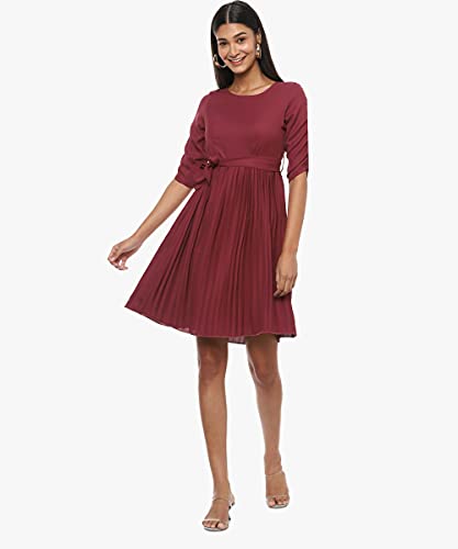 Campus Sutra Maroon Dress