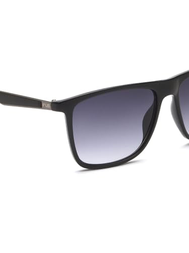 IRUS by IDEE 100% UV protected sunglasses | Men | Square | Full Rim | Gradient | Large | Black - Frame | Grey - Lens