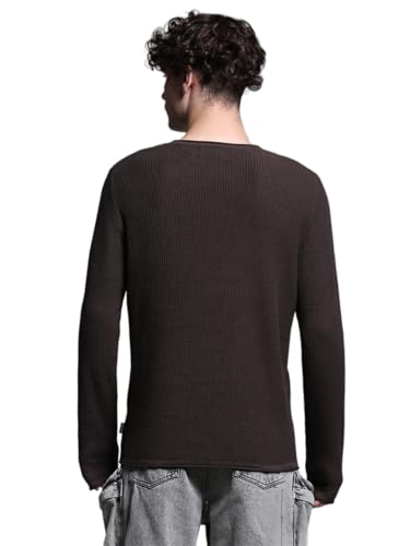 Jack & Jones Men Slim Fit Brown Sweater