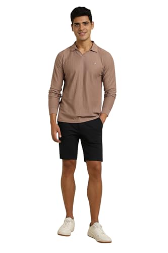 Men Black Solid Slim Fit Shorts