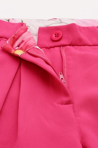 Allen Solly Girls Pink Textured Regular Fit Trousers