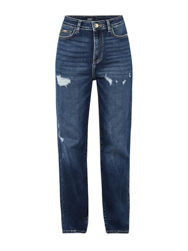 ONLY Women's Solid Straight Fit Mid-Rise Blue Jeans