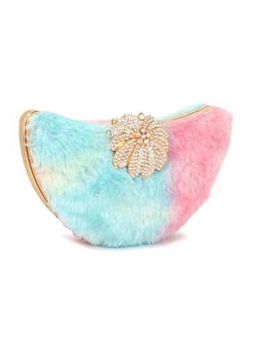 TOOBA Handicraft Hand Embroidered Box Clutch Bag Purse for Bridal, Casual, Wedding Bag for Women & Girls