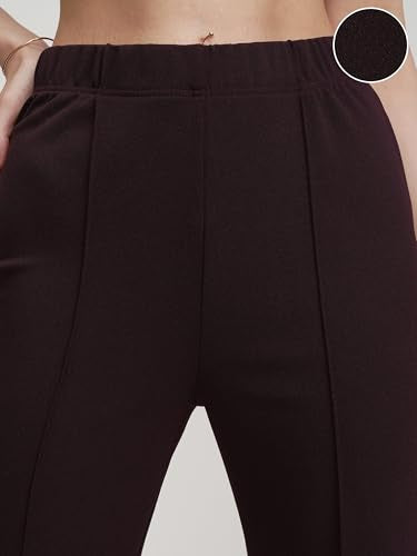 Tokyo Talkies Women Purple High-Rise Regular Trousers