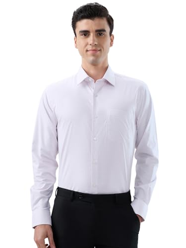 Raymond Men Contemporary Fit Structure Pattern Pure Cotton Semi Cutaway Collar Full Sleeve Formal Shirt Red