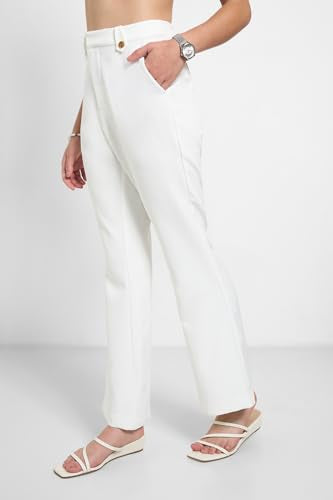 Annabelle by Pantaloons Women's Loose Casual Pants (110160590006 DE Blanc