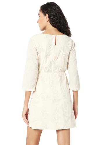 VERO MODA Women's Fit and Flare Beige Dress