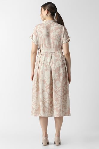 Women Pink Print Formal Dress