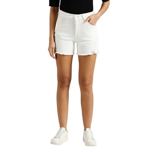 Pepe Jeans Women's Boyfriend Shorts (PL801148P578_White