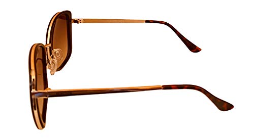 KENNETH COLE Sunglasses | Brown Lens | Havana Frame | Full Rim Square Shape Branded Latest and Stylish Non Polarized Eyewear | 100% UV Protection | Women Sunglasses| Size Medium | KC1396 54 52F