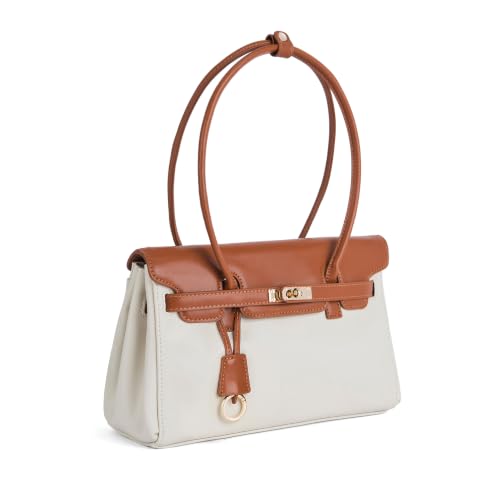 Lino Perros Ella Luxe Flap Beige Shoulder Bag
