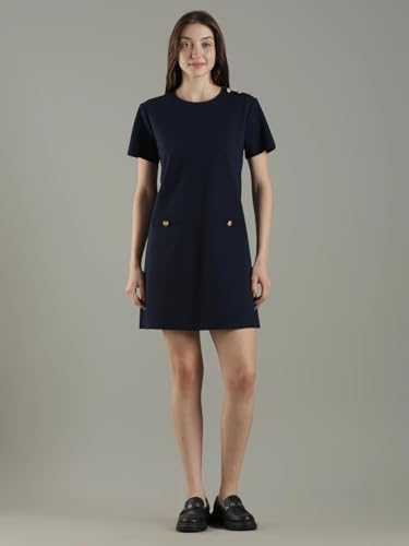 Cotton Round Neck Shift Dress