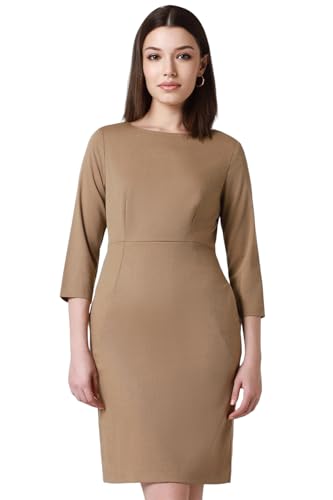 Van Heusen Women's PolyesterBlend Modern Mid-Thigh Length Dress (VWDRFRGP734319_Brown