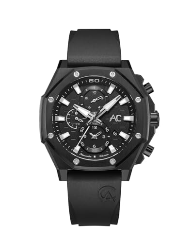 Alexandre Christie 9601GCREPBA Men Chronograph Quartz Watch 45mm