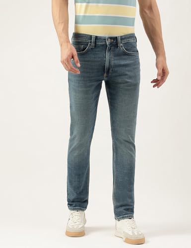 Marks & Spencer Men's Straight Jeans (T171277ILIGHT Blue_Light
