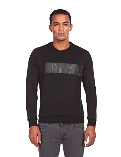 Arrow Newyork Crewneck Full Sleeve Sweat Shirt Black