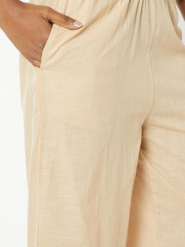 Max Women Embroidered Hem Palazzos (Beige_S)