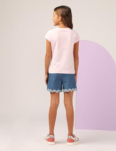 U.S. POLO ASSN. Girl's Regular Fit T-Shirt (UGSS25TSH242 Pink