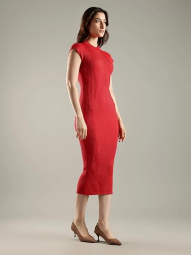 Cotton Crew Neck Bodycon Dress