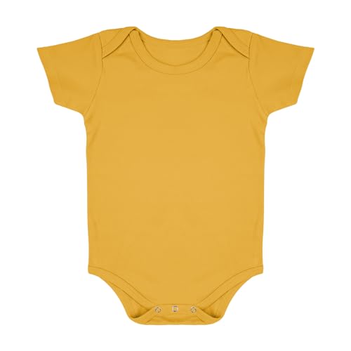 Moms Home Organic Cotton Baby Half Sleeves Bodysuit-Onesie |6-12 Months| - Pack of 5