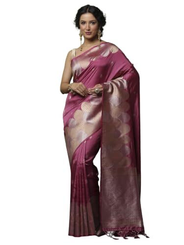 Meena Bazaar Women's Art Silk Saree with Unstitched Blouse Piece | Elegant Designer Traditional Ethnic Saree | Festive, Wedding & Party