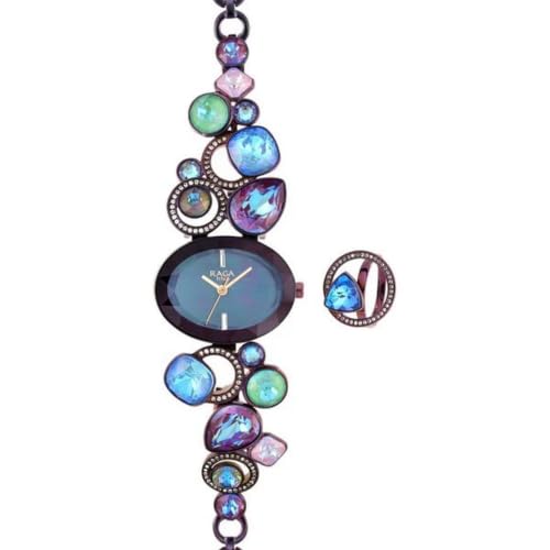 Titan Womens Moments of Joy MOP Dial Brass Analogue Watch - 95126QM01F