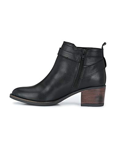 Delize Women mid Heel, Pointed Toe Ankle Boots (36, Black)
