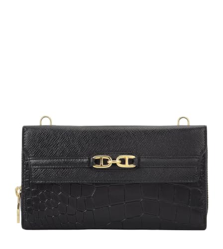 Da Milano Premium Leather Wallet for Women | Multi Compartment Travel Wallet - Black