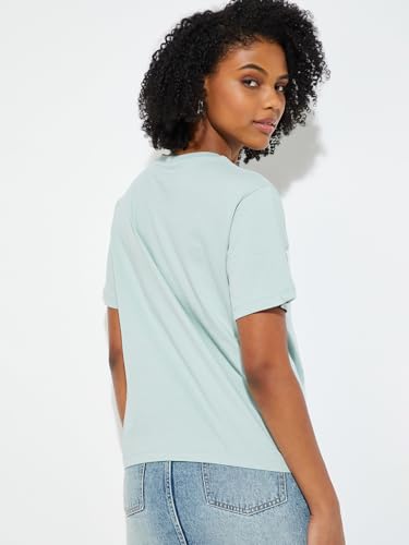 Max URB_N Women Printed Relaxed Fit T-Shirt (Blue_XS)