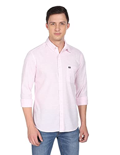 Arrow Men Pink Button Down Collar Manhattan Slim Fit Casual Shirt