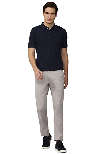 Men Grey Solid Trousers