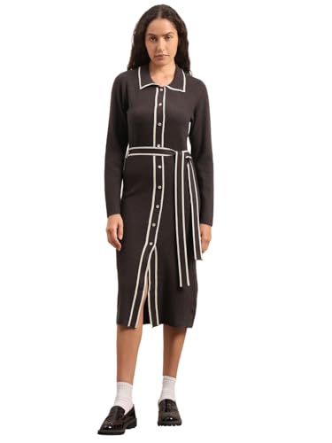 VERO MODA Women's Midi Dress Neutral Gray