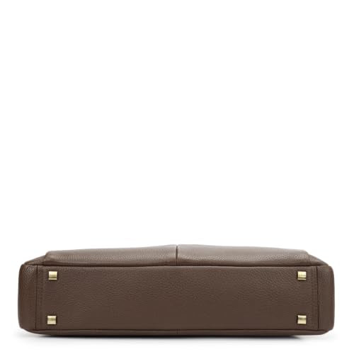 Da Milano Leather Laptop Bag for Men & Women | Laptop Messenger Bag | Ideal for Office Purpose | Fits Upto 15" Laptop - Mocha Brown