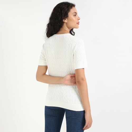 Tommy Hilfiger Womens White Color Sweater (M)