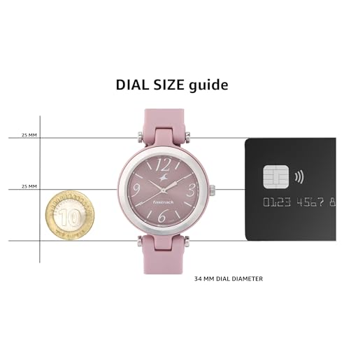 Fastrack Women Silicone Trendies Analog Pink Dial Watch-68015Pp03/Np68015Pp03, Band Color-Pink