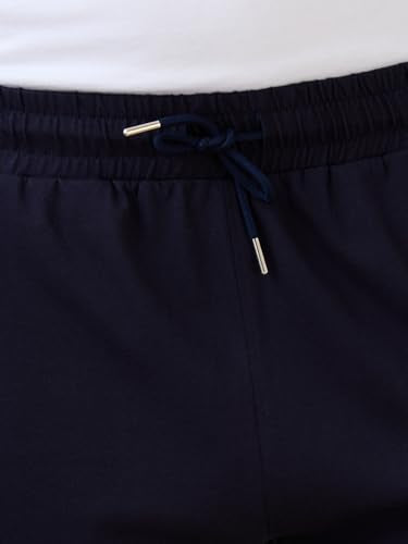Raymond SleepZ Men Regular Fit Solid Pattern Cotton Polyester Blend Shorts Dark Blue