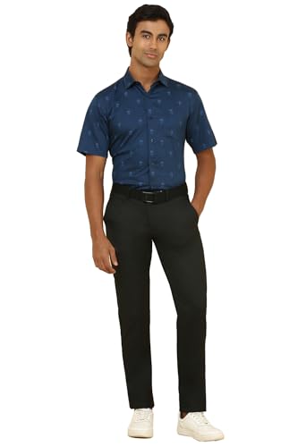 Allen Solly Men Blue Print Half Sleeves Casual Shirt