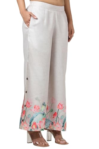 Soch Women Beige Linen Floral Print Co-Ord Set