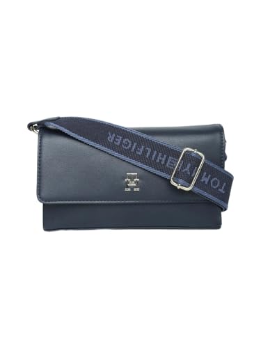 Solid Blue Polyurethane Sling Bag