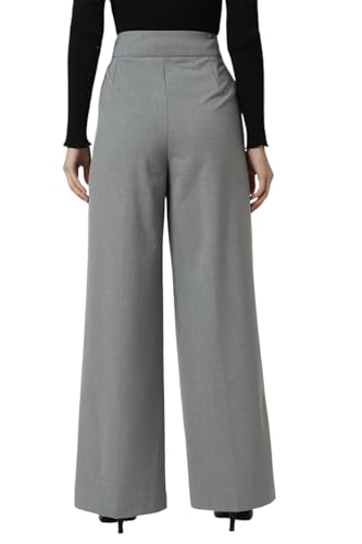 Van Heusen Women's Regular Casual Pants (VWTFFRGPB43795_Grey