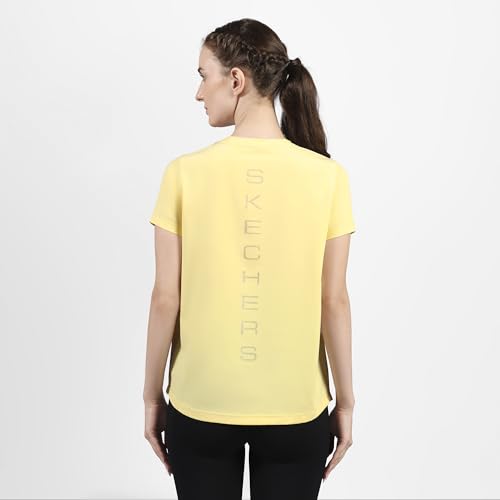 Skechers Women Performance Boxy Fit Natural Yellow Top