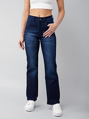 Miss Chase Women's Skinny Fit High Rise Regular Length Stretchable Denim Jeans (MCSS24DEN94-18-332-36, Deep Blue, 36)