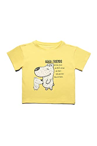 Van Heusen Girls Ultra Soft T-Shirt - Power Plus Cotton Spandex - Crew Neck, Short Sleeve_56401_Snap Dragon_7-8 Years