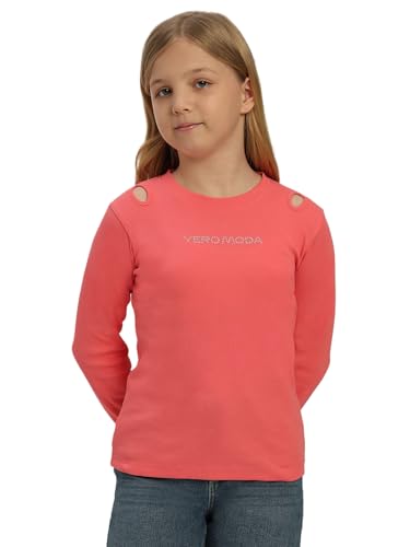 VERO MODA Girl Regular Fit Pink Tshirt