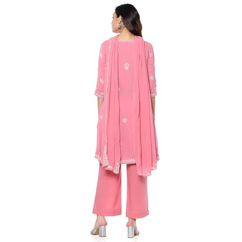 BIBA Women's Viscose Kurta Sets (SKDKALAKRITI9414SS24PNK_Pink