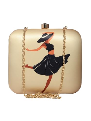 Artklim Dancing Women Potrait Printed Clutch