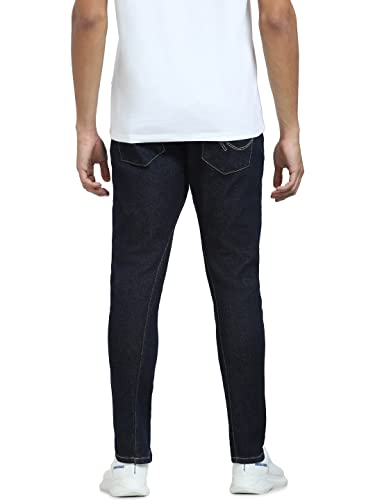 JACK & JONES Men Mid Rise Regular Fit Jeans (12244459_Dark Blue Denim_34/34)